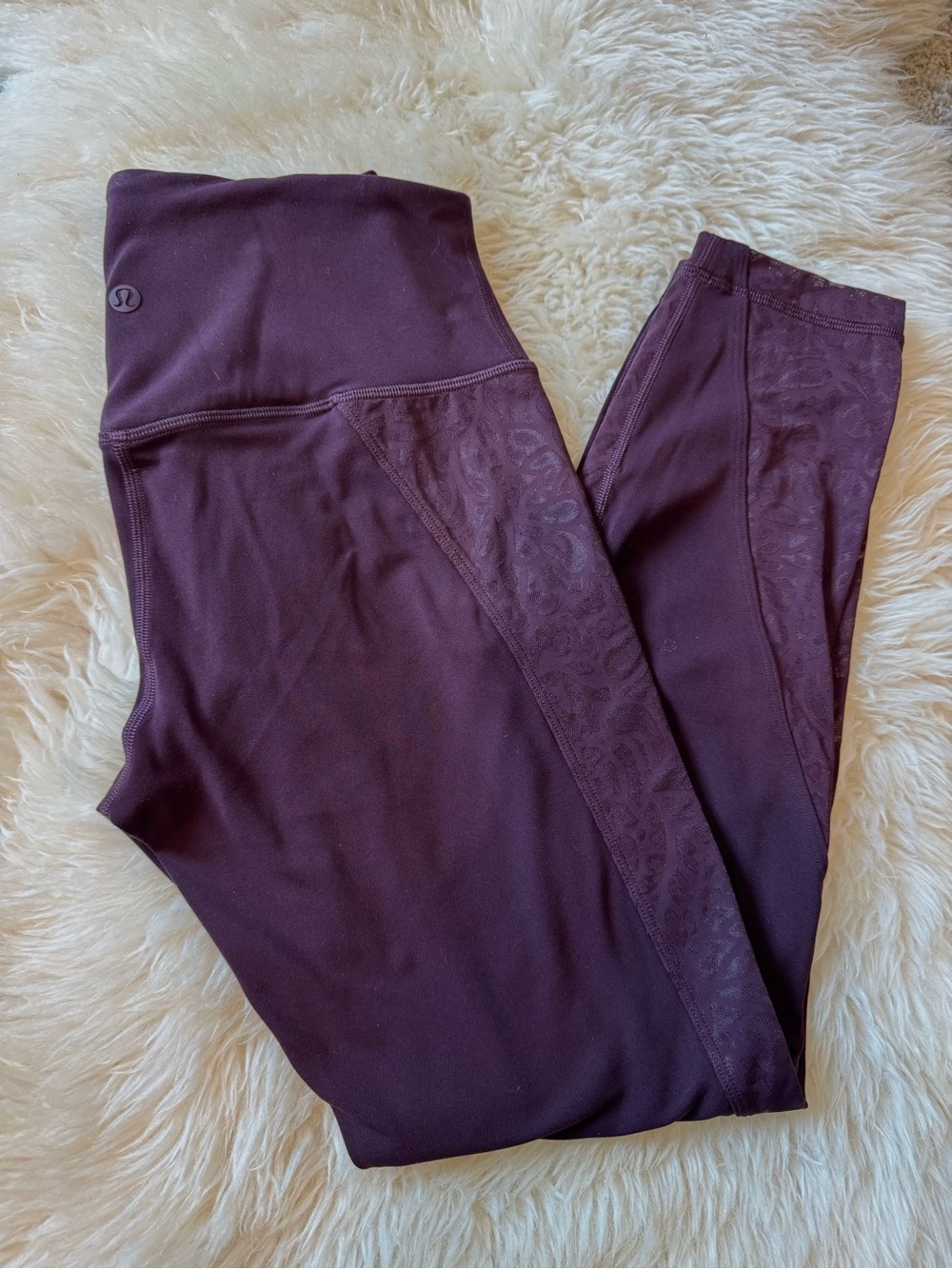 Lululemon Burgundy Align Leggings w/ Trim